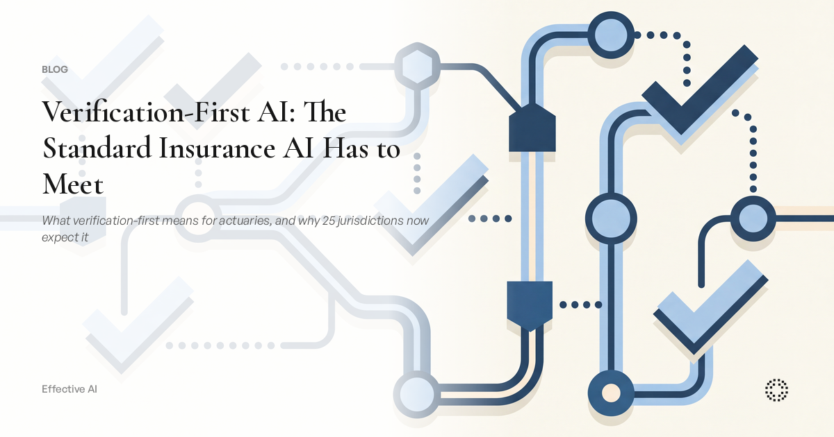 Verification-First AI: The Standard Insurance AI Has to Meet