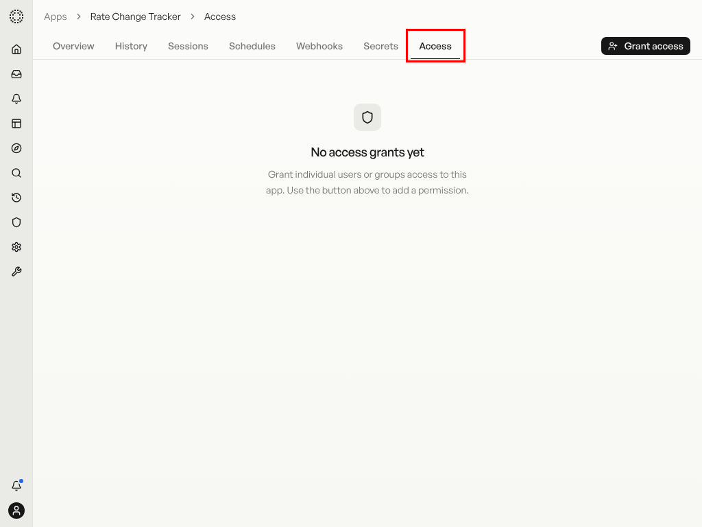 Control Access — screenshot