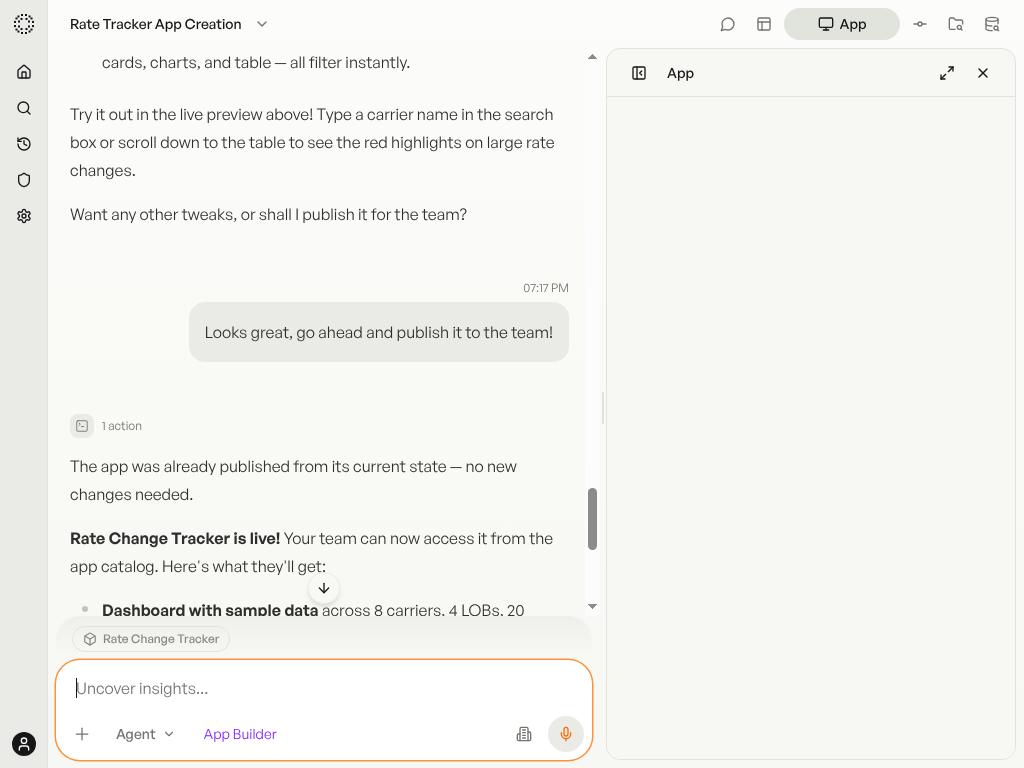 Publish to Your Team — screenshot