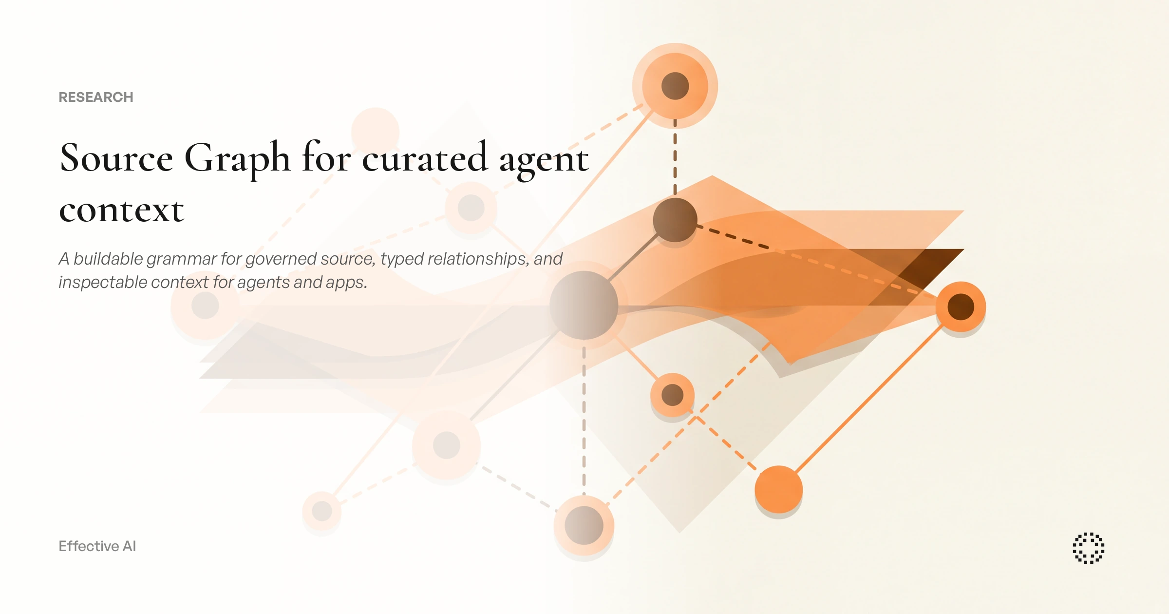Abstract Source Graph architecture with connected nodes and layered context.